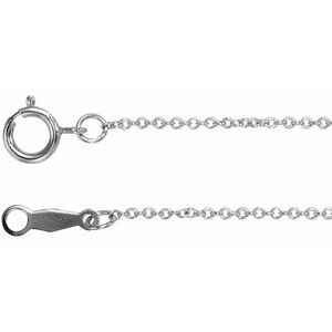 Sterling Silver 1 mm Adjustable Cable 6 1/2-7 1/2 Chain