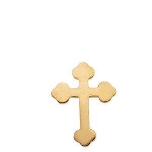 14K Yellow Cross Lapel Pin