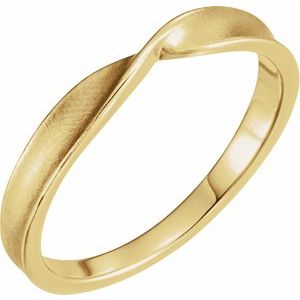 14K Yellow 3 mm Stackable Twisted Ring