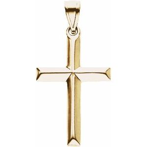 14K Yellow Cross Pendant