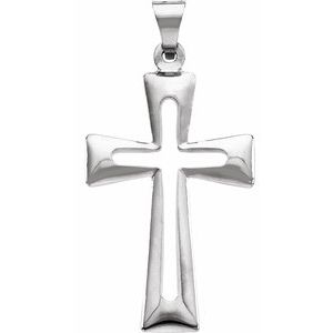 Sterling Silver 31.5x18 mm Cross Pendant