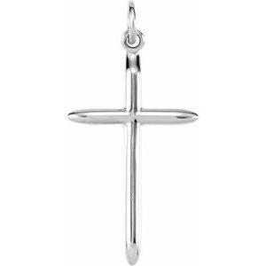 Sterling Silver 25.7x14 mm Cross Pendant