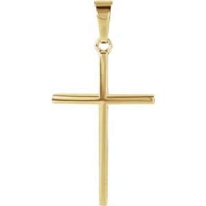 14K Yellow 22.75x15 mm Cross Pendant