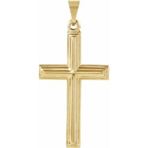 14K Yellow 24x14 mm Cross Pendant