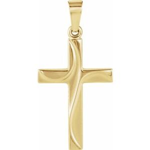 14K Yellow 21x14 mm Cross Pendant