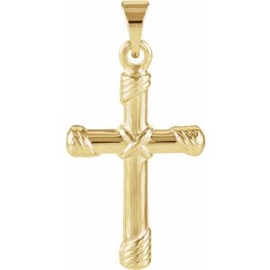 14K Yellow 18x12 mm Cross Pendant