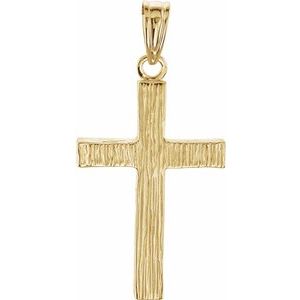 14K Yellow 24x16 mm Cross Pendant
