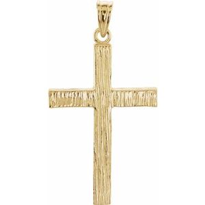 14K Yellow 30x20 mm Cross Pendant