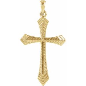 14K Yellow 32x21 mm Cross Pendant