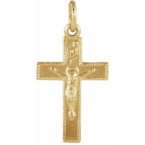 14K Yellow 14x9 mm Youth Crucifix Pendant