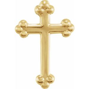 14K Yellow Cross Lapel Pin