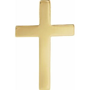 14K Yellow Cross Lapel Pin