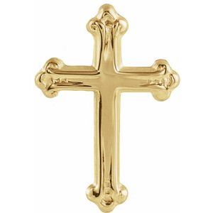 14K Yellow Cross Lapel Pin