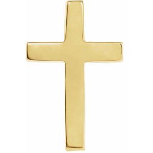 14K Yellow Cross Lapel Pin