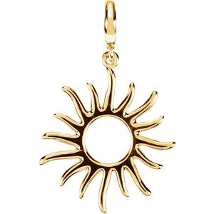 14K Yellow Sun Charm