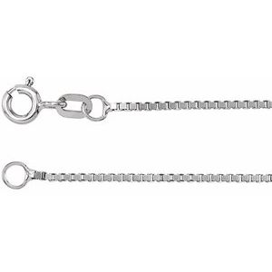 Sterling Silver 1 mm Box 16-18-20-24 Chain