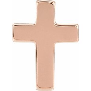 14K Rose Petite Cross Slide Pendant