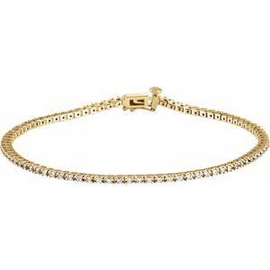 14K Yellow 7/8 CTW Lab-Grown Diamond Line 7 1/4" Bracelet