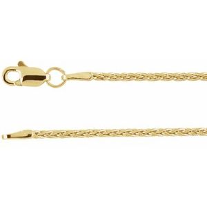 14K Yellow 1.5 mm Wheat 18 Chain