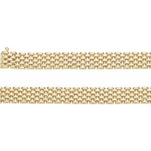 14K Yellow 10.25 mm Panther 17" Chain