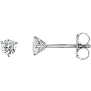 14K White 1/4 CTW Natural Diamond Stud Earrings