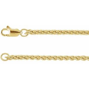 14K Yellow 2.4 mm Wheat 18 Chain