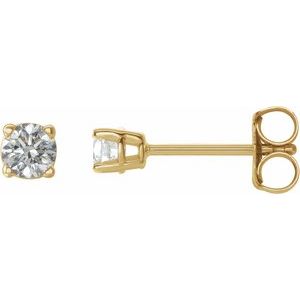 14K Yellow 1/5 CTW Natural Diamond Stud Earrings