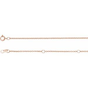 10K Rose 1 mm Adjustable Cable 16-18  Chain