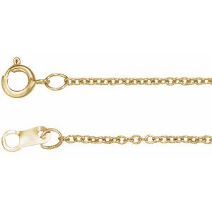 14K Yellow Gold-Filled 1 mm Adjustable Cable 16-18 Chain