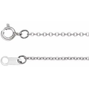 10K White 1 mm Cable 16-18-20-24 Chain