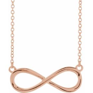 14K Rose Infinity-Inspired 16-18" Necklace