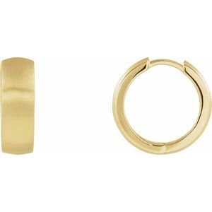 14K Yellow 17.5 mm Hinged Hoop Earrings
