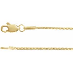14K Yellow Gold-Filled 1.5 mm Wheat 7 Chain