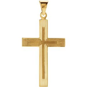 14K Yellow Cross Pendant