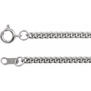 Sterling Silver 2.25 mm Curb 18 Chain