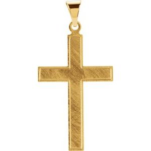 14K Yellow 28x18 mm Cross Pendant