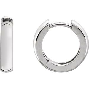 Sterling Silver 19 mm Hinged Hoop Earrings
