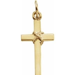 14K Yellow 16x9.5 mm Cross Pendant