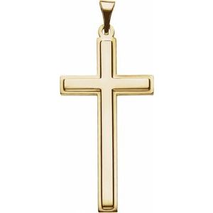 14K Yellow Cross Pendant