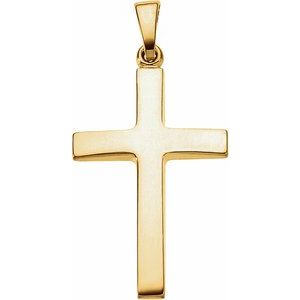 14K Yellow Cross Pendant