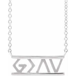 Sterling Silver God Is Greater Than the Highs & Lows 18 Necklace
