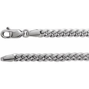Sterling Silver 3.5 mm Cuban Link Curb 24 Chain