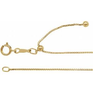 14K Yellow Gold-Filled .85 mm Adjustable Box 16-22 Chain