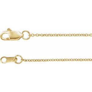 18K Yellow 1.5 mm Cable 20 Chain