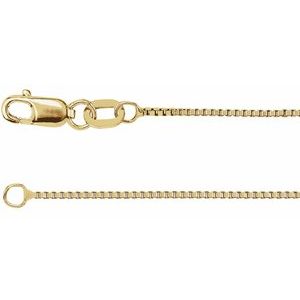 14K Yellow .75 mm Box 16 Chain