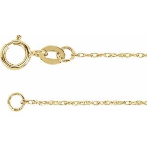 10K Yellow 1 mm Rope 18 Chain
