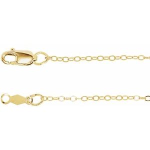 14K Yellow Gold-Filled 1.3 mm Flat Cable 18 Chain
