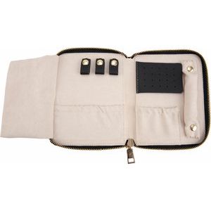 Black Leatherette Jewelry Travel Case