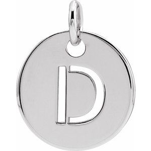 Sterling Silver Initial D Pendant