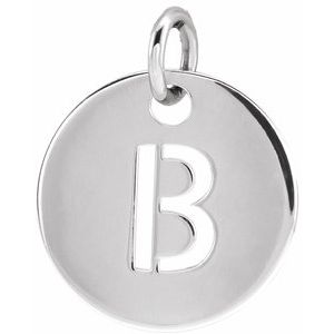Sterling Silver Initial B Pendant